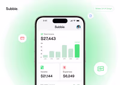 Subbie | Income Expense diary for Tradepeson