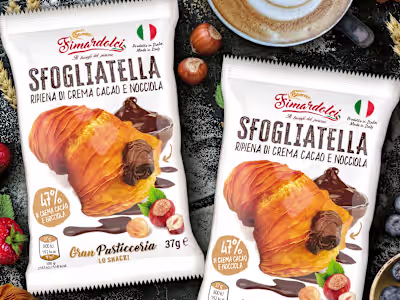 Soft packaging for Italian cookies.