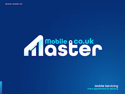 Master Mobile Wordmark Logo | Phone Textbased Logo