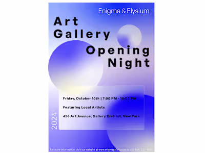 Art Gallery Opening Poster