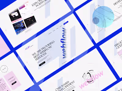 Landing page design an development using Figma & Webflow
