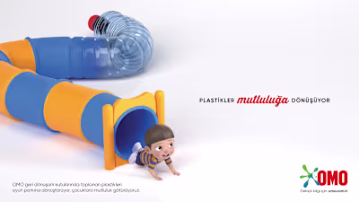 OMO - 3D modeling for "PLASTİKLER MUTLULUĞA DÖNÜŞÜYOR" campaign
