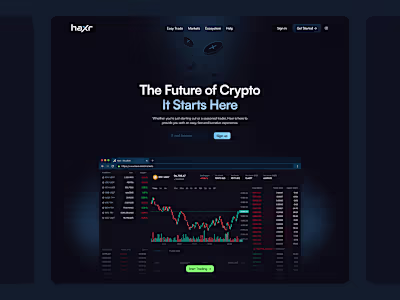 Haxr - Dark Theme UI/UX Design