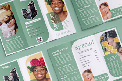 Captivating Beauty Salon Trifold Brochure