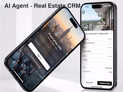 PropertyFlow: Custom Mobile CRM Interface 🏠✨ A concept for ...