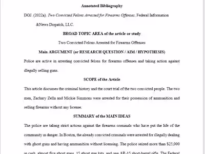 Annotated Bibliography