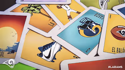 LA Rams Loteria - Product Design