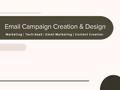 A recent email campaign project - a partnership launch and a...