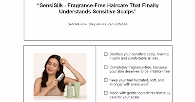 SensiSilk Fragrance-Free Haircare Launch