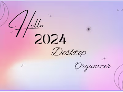 Desktop Organizer Wallpaper 2024 Quarter