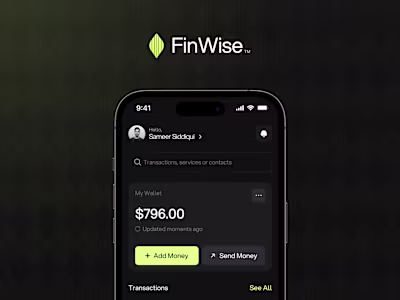 FinWise - Fintech App UI UX Design Pt. 01