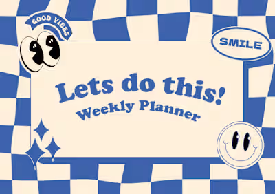 Weekly Planner Retro Style