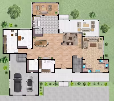 I will do 2d floor plans rendering in photoshop