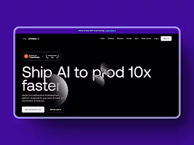 Creative Landing Page for Athina.ai