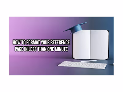 How To Quickly Format Your Referenences