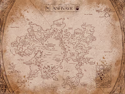 Novel Map: The Lands of Ashvayr