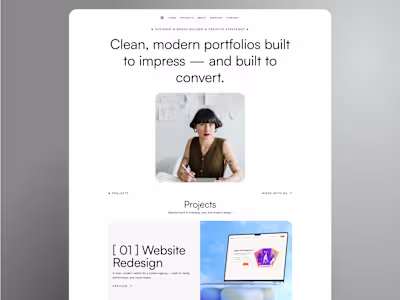 Osei Framer Portfolio Template Design