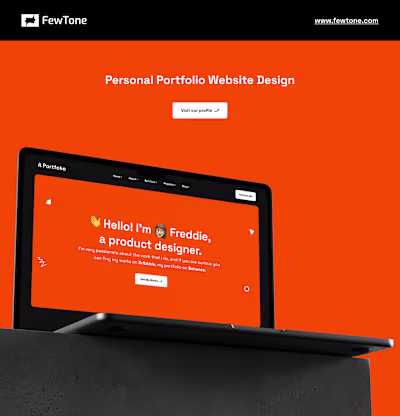 Portfolio Website Design. UX/UI:: Behance