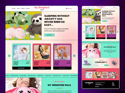 Ecommerce Website for sleeping Pale