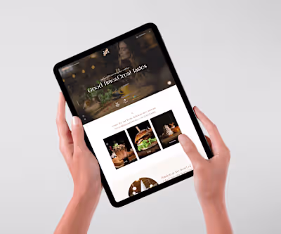 Framer design for restaurants, bars & cafes.