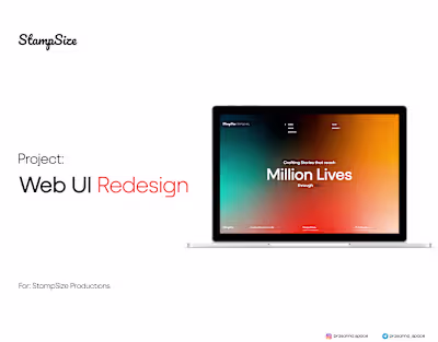 StampSize Productions | Web UI Re-Design