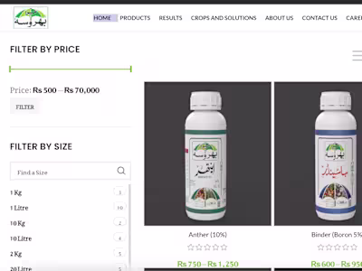 Built a Website for an Agricultural Chemicals Company