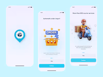 Onboarding Screen - Package Tracker App