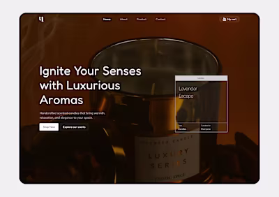 Scented Candle Booking Website Design