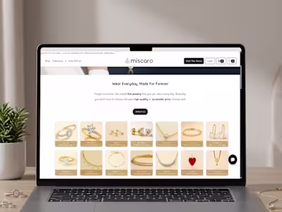Miscaro – Online Fine Jewelry E-Commerce Platform