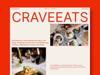 CraveEats - Framer Template for Restaurants