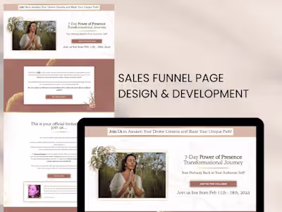 Sales Page/Landing Page Design and Development 