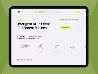 AI Automation Redefined: Landing Page Design