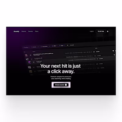 Hero Design for Music sample library