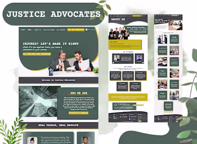 Justice Advocates Website Design