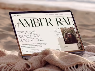 Amber Rae website design & sales page