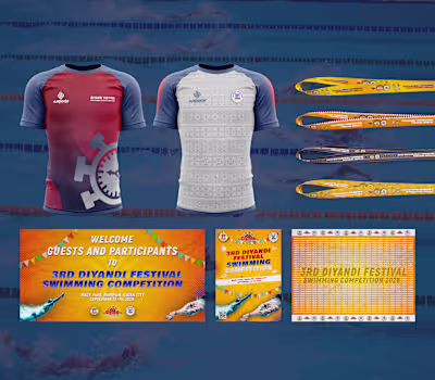  Event Branding Design for Diyandi Festival Swimming Competition
