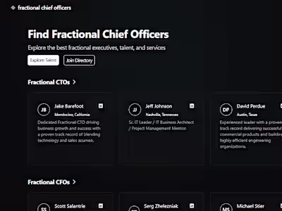 Fractional Chief Officers