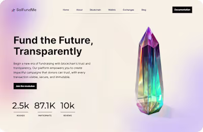 Framer Web3 Fundraising Landing Page Design