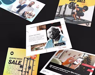 Social media posts and banners