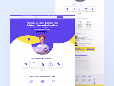 Software Company Landing Page Design