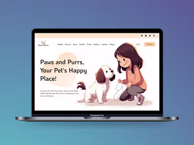 Pet Care User Interface Design