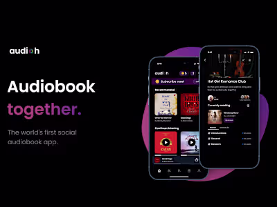 Audioh- world's first social audiobook app.