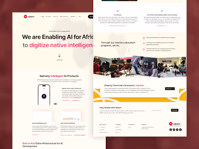 Framer Website Development for Awarri