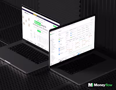 Moneyflow: Personal Finance Management Platform, UX/UI Design