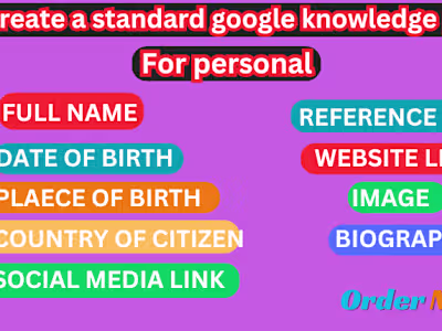 I will create a standard google knowledge panel for personal