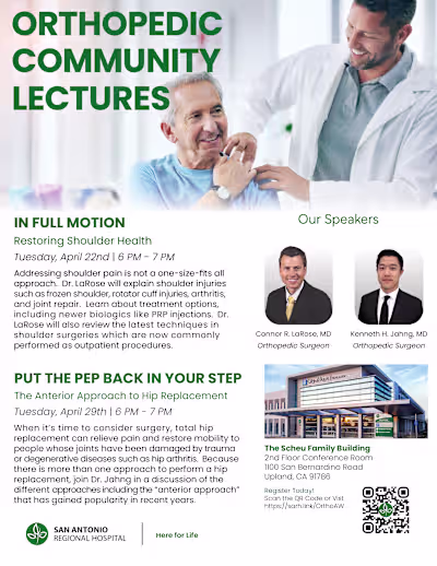 SARH: Orthopedic Community Lectures Outreach Design