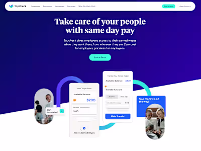 Tapcheck®: Earned Wage Access | Same Day Pay Made Simple