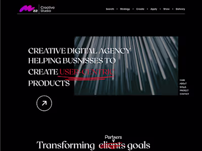 Creative web design for digital agency