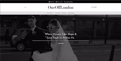 When a London-based bridalwear fitting