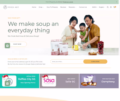 Food Art - Shopify Food Website Design
